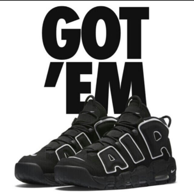 NIKE AIR MORE UPTEMPO BLACK WHITE 28センチ