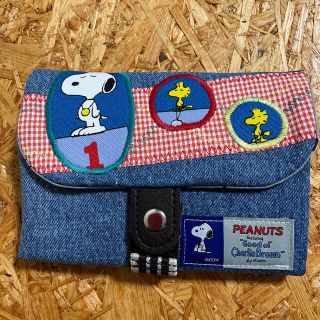 蛇腹カードケース　ハンドメイド　スヌーピー  ハンドメイド　デニムリメイク (その他)