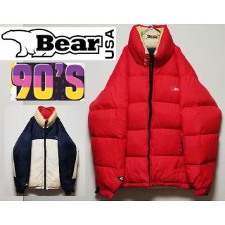 ベアー(Bear USA)の619 90年代 BEAR USA リバーシブル ダウンジャケット(ダウンジャケット)