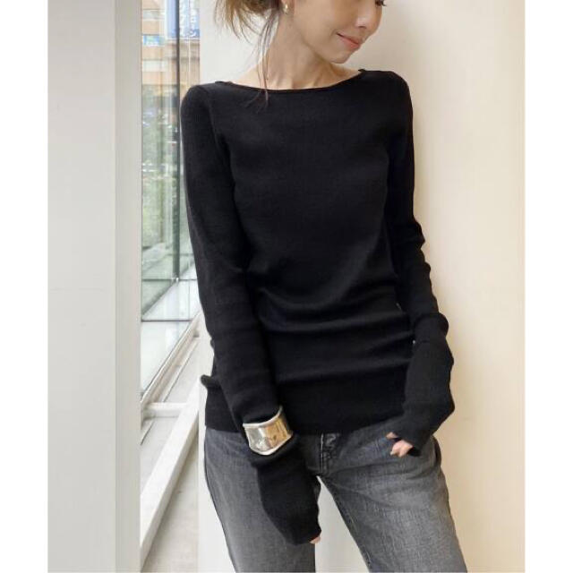 L'Appartement DEUXIEME CLASSE(アパルトモンドゥーズィエムクラス)のL'Appartement  Rib B/N Knit レディースのトップス(ニット/セーター)の商品写真