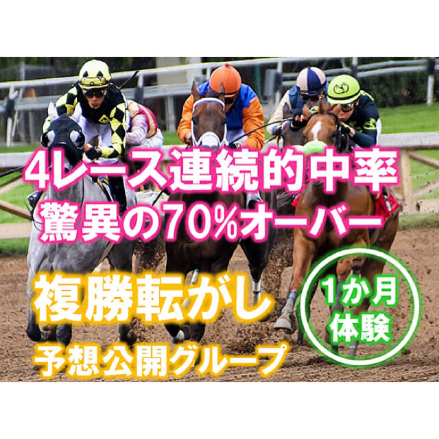 複勝転がし 的中率70%超え！　統計学×競馬で予想を公開！　グループ1か月お試し その他のその他(オーダーメイド)の商品写真