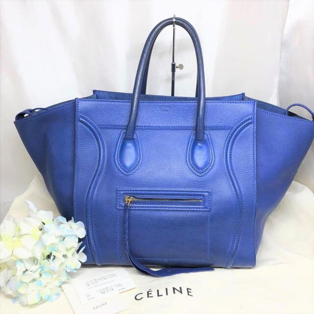 美品】 celine - セリーヌ ラゲージ ファントム ブルー トートバッグ