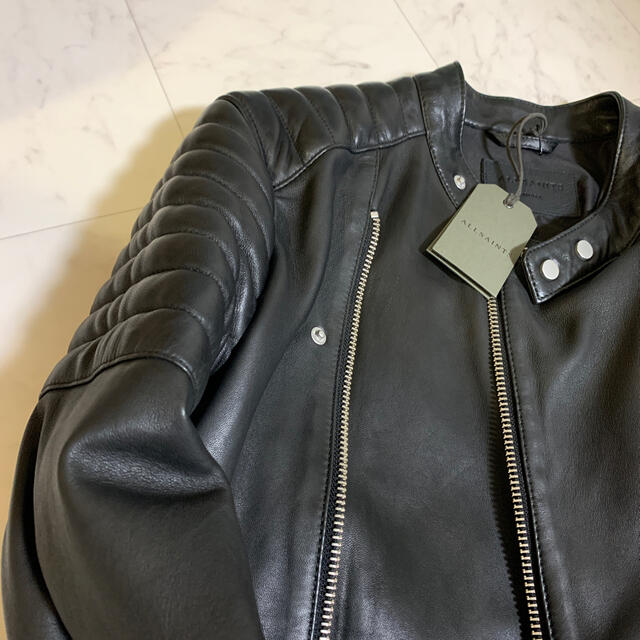 オールセインツ LEATHER BIKER キルティングライダースジャケット