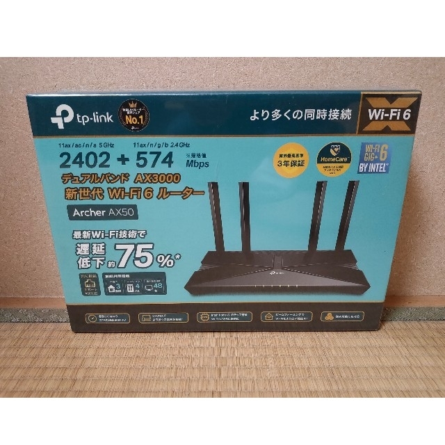 tp-link Archer AX50 新世代　Wi-Fi6 ルーター