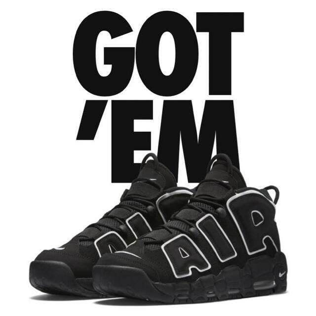 NIKE(ナイキ)のNIKE AIR MORE UPTEMPO OG BLACK WHITE 28 メンズの靴/シューズ(スニーカー)の商品写真