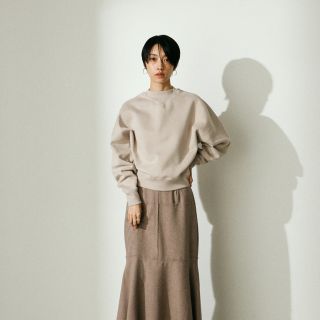 マウジー(moussy)のstylemixer ハイネックデザインスウェット　ベージュ(トレーナー/スウェット)