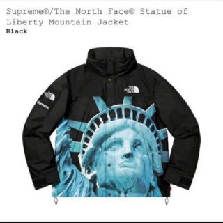 シュプリーム(Supreme)の黒 Supreme Statue Mountain Jacket Mサイズ(マウンテンパーカー)