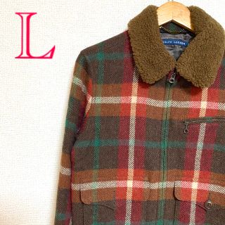 ラルフローレン(Ralph Lauren)のボアブルゾン チェック アルパカ(ブルゾン)