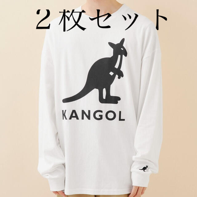 KANGOL(カンゴール)のKANGOL カンゴール ビッグシルエットプリント長袖Tee 2枚セット メンズのトップス(Tシャツ/カットソー(七分/長袖))の商品写真