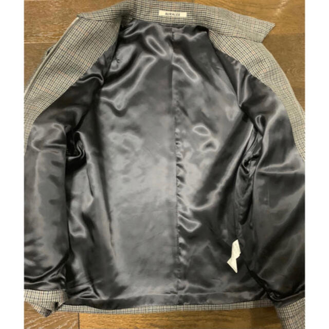 AURALEE DOUBLE FACE CHECK ZIP BLOUSON