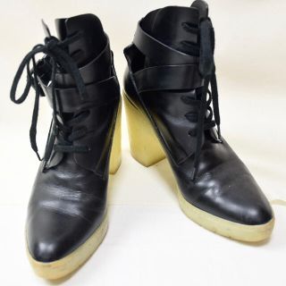 アレキサンダーワン(Alexander Wang)のALEXANDER WANG アレキサンダーワン レザーショートブーツ 36 黒(ブーツ)