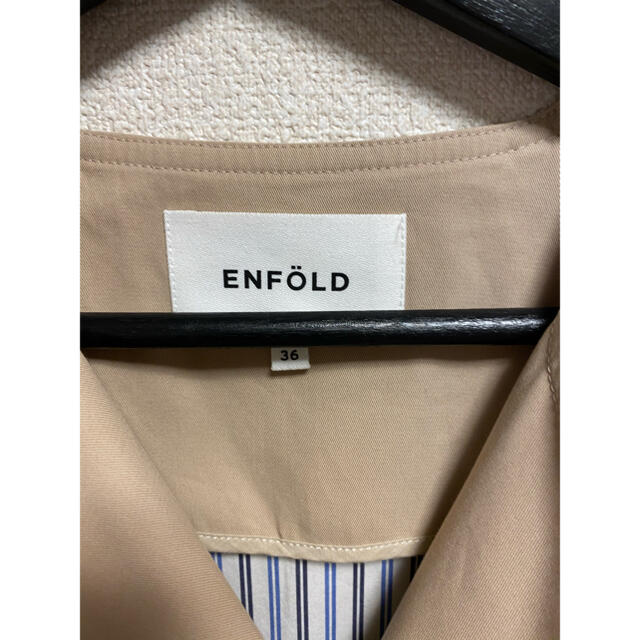 ENFOLD(エンフォルド)のエンフォルド　ENFOLD  ストライプ　トレンチコート レディースのジャケット/アウター(トレンチコート)の商品写真