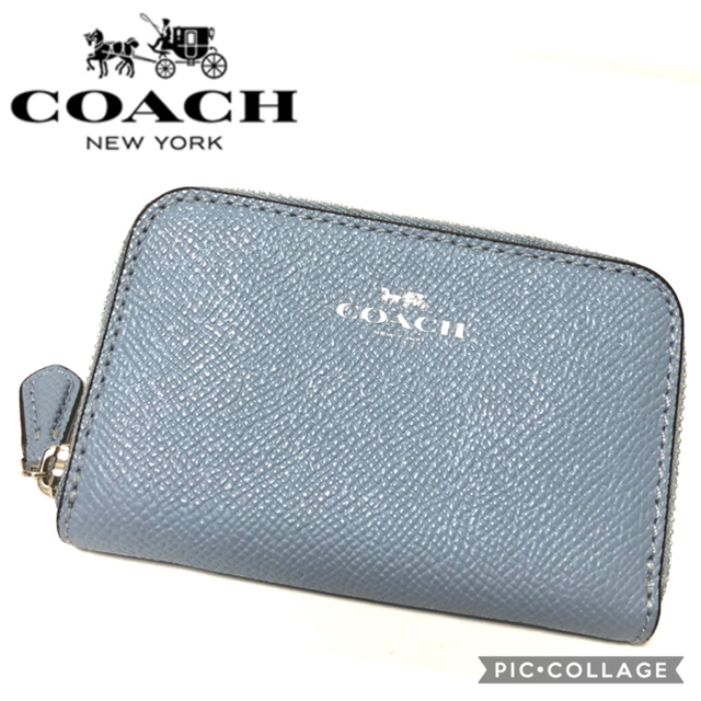 超最新作‼︎新品 COACH コーチ 折り財布 ライトブルー