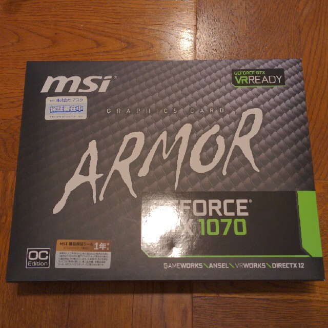 msi armor GTX 1070 GEFORCE スマホ/家電/カメラのPC/タブレット(PCパーツ)の商品写真