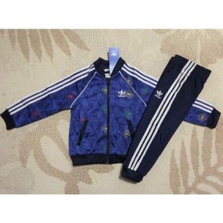 アディダス(adidas)の新品★90★adidas アディダスオリジナルス★ジャージ上下★ブルー青 ⑥(その他)