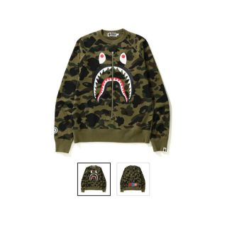 アベイシングエイプ(A BATHING APE)のBape 1st Camo Metal Zip Shark XXL(スウェット)