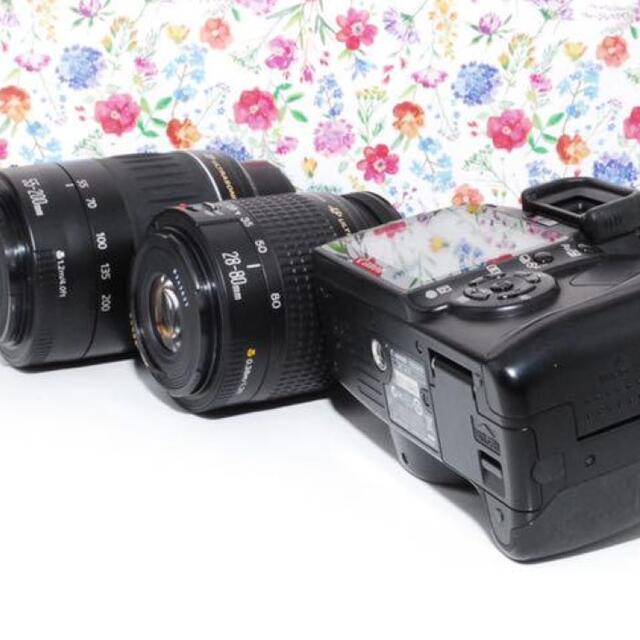 Canon スマホ転送OK初心者お勧めCanon kiss Xダブルレンズ