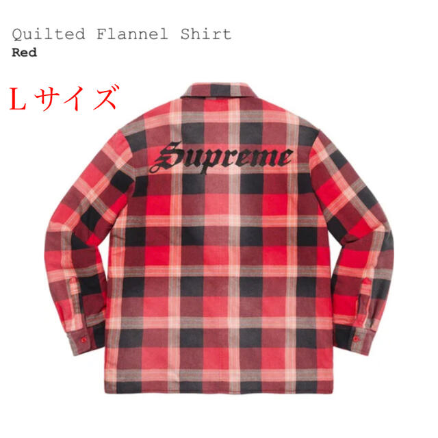 Supreme Quilted Flannel Shirt Ｌsize