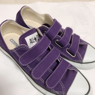 コンバース(CONVERSE)の【美品】CONVERSE AllStar v-3 ox  purple パープル(スニーカー)