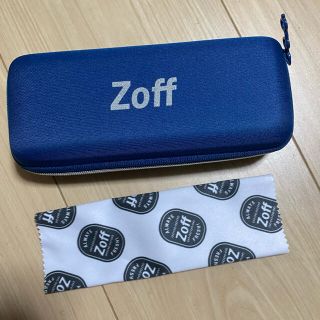 ゾフ(Zoff)のZoff ゾフ メガネケース メガネ拭きセット ブルー　新品未使用(サングラス/メガネ)