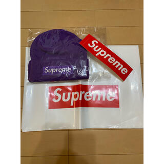 シュプリーム(Supreme)の★希少色supreme ニット帽　ビーニー2016aw パープル紫シュプリーム (ニット帽/ビーニー)
