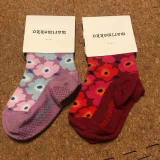 マリメッコ(marimekko)の新品未使用マリメッコ　靴下　ソックス　ベビー  19-21サイズ　12〜13cm(靴下/タイツ)