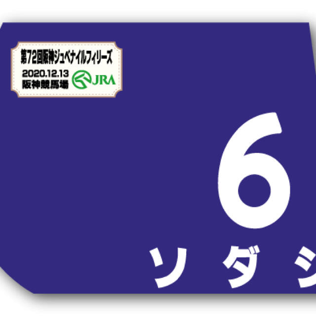 ソダシ 阪神ジュベナイルフィリーズ ミニゼッケン JRA G1 勝利記念 白毛馬 スポーツ/アウトドアのスポーツ/アウトドア その他(その他)の商品写真