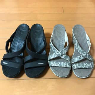 クロックス(crocs)のクロックス　サンダル　二足セット(サンダル)