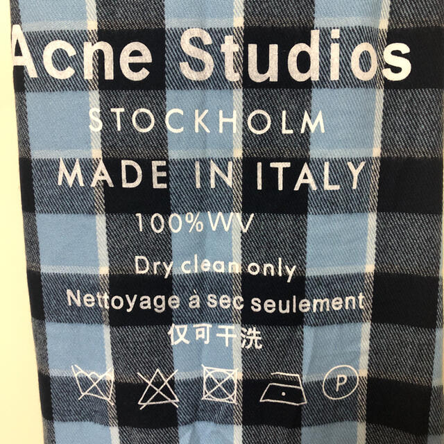 ACNE(アクネ)のアクネストゥディオスのストール　ブルーチェック レディースのファッション小物(マフラー/ショール)の商品写真