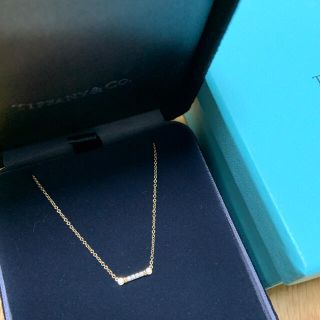 ティファニー(Tiffany & Co.)の値下げティファニーフルールドリスキーバーネックレス　k18 750 ダイヤモンド(ネックレス)