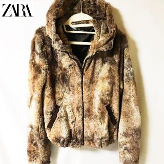 新品◎ZARAファースリーブパーカー◎個性的◎