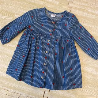 ベビーギャップ(babyGAP)のGAP デニム  ハート柄トップス(シャツ/カットソー)