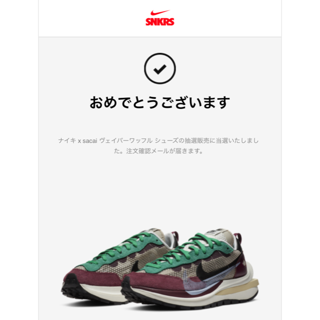 NIKE×SACAI ヴェイパーワッフル 26.5センチ