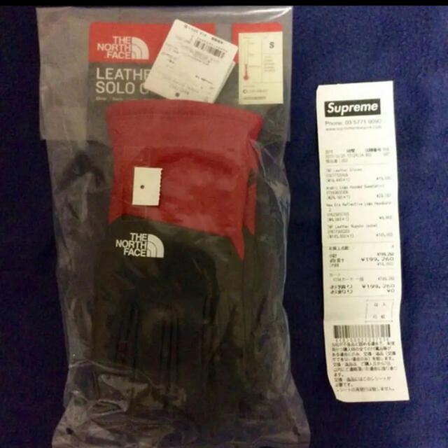 Supreme(シュプリーム)の24h発送おーる様専用 north face レザーグローブ S red 赤 メンズのファッション小物(手袋)の商品写真