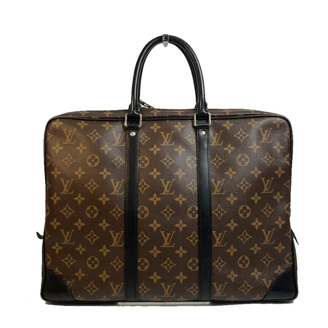 ルイヴィトン LOUIS VUITTON ポルトドキュマン・ヴォワヤージュ M40225 モノグラム・マカサー ビジネスバッグ ブリーフケース モノグラムキャンバス ブラウン