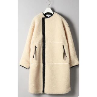 ハイク(HYKE)のFAUX SHEARLING COAT ハイク ボアコート ホワイト サイズ1(ロングコート)