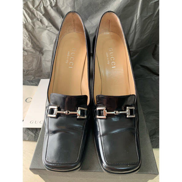 GUCCI グッチ バンブー パンプス 黒金竹 36 1/2 C 23. 日本価格
