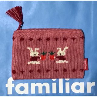 ファミリア(familiar)の専用ファミリア  ポーチ バッグ インターシャ ピンク チェック (その他)