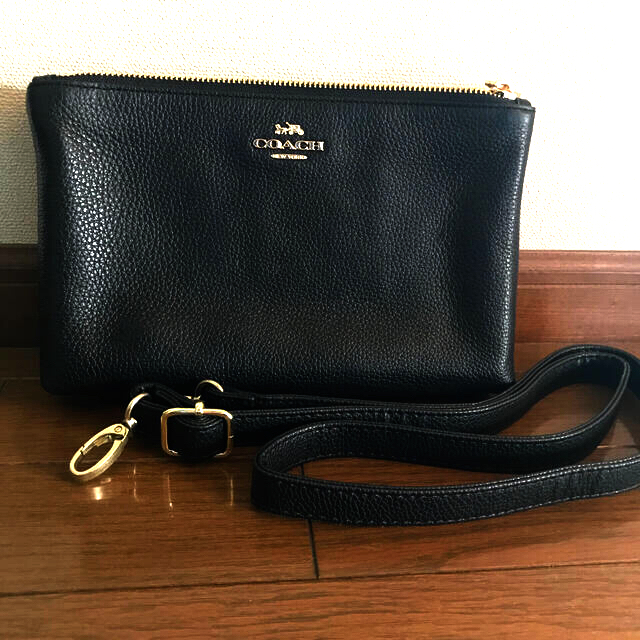 コーチ COACH ブラック レザー レイラ クロスボディー ショルダーバッグ