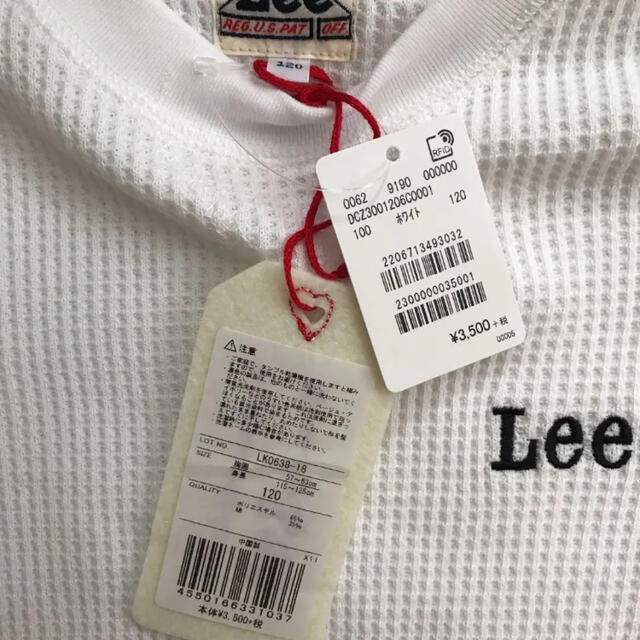 Lee(リー)のLee キッズ リー WEB限定 ワッフルTシャツ Tシャツ 120 ホワイト キッズ/ベビー/マタニティのキッズ服女の子用(90cm~)(Tシャツ/カットソー)の商品写真