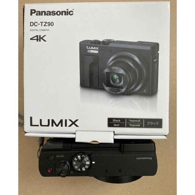 Panasonic(パナソニック)のPanasonic デジカメ　DC-TZ90 4K ブラック　LUMIX スマホ/家電/カメラのカメラ(コンパクトデジタルカメラ)の商品写真