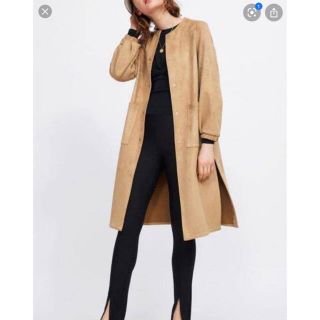 Zara スウェード風ノーカラーコートの通販 By りっく S Shop ザラならラクマ Zara スウェード風ノーカラーコートの通販 By りっく S Shop ザラならラクマ