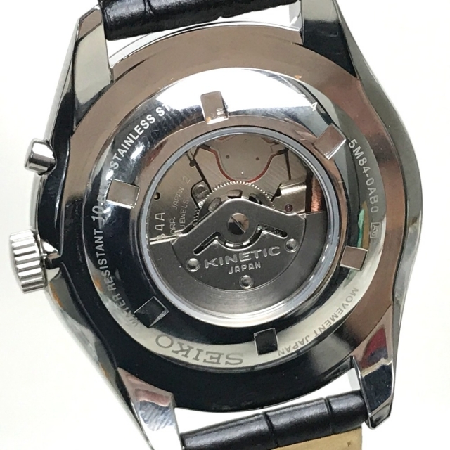 SEIKO - SEIKO セイコー キネティック メンズ腕時計 5M84-0AB0 シルバーの通販 by ブランドショップ  リファレンス神戸｜セイコーならラクマ