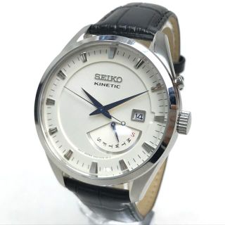 SEIKO セイコー キネティック メンズ腕時計 5MAB0 シルバー