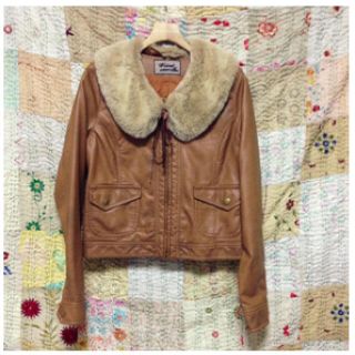 ダブルクローゼット(w closet)のw closet フェイクレザーJK(ノーカラージャケット)