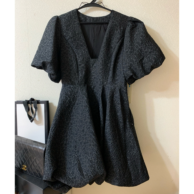 treat urelf puff mini dress パフスリーブワンピース