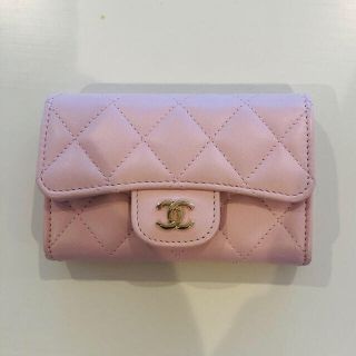 シャネル(CHANEL)のシャネル　ミニ　財布　ピンク　マトラッセ(財布)