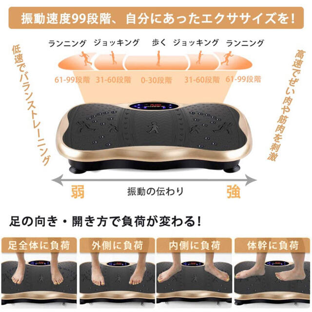 本日24時まで値下げ！ダイエット　振動　3D振動マシン　ブルブル振動マシン コスメ/美容のダイエット(エクササイズ用品)の商品写真