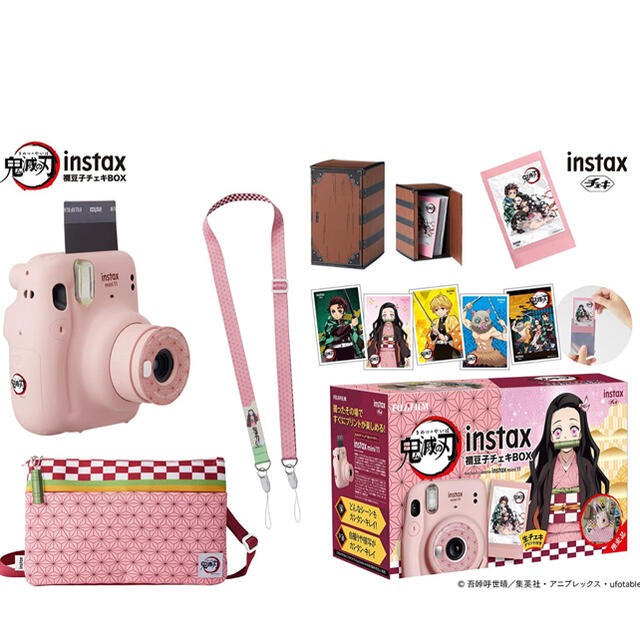 富士フイルム(フジフイルム)のFUJIFILM チェキ instax mini 11 鬼滅の刃 竈門禰豆子 スマホ/家電/カメラのカメラ(フィルムカメラ)の商品写真