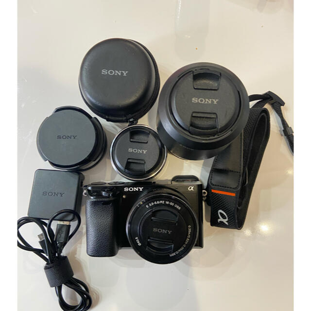 ソニー SONY α6000 レンズ４本セット ブラック